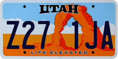 UT license plate Z271JA