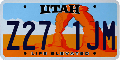 UT license plate Z271JM