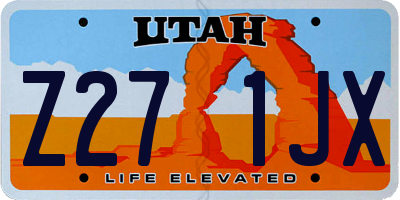 UT license plate Z271JX