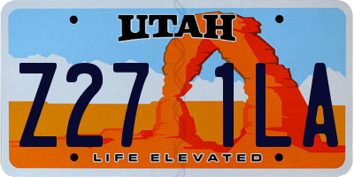 UT license plate Z271LA