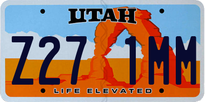 UT license plate Z271MM