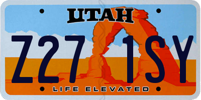 UT license plate Z271SY