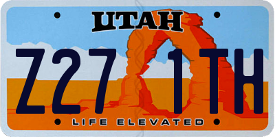 UT license plate Z271TH