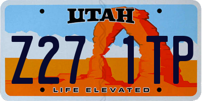UT license plate Z271TP