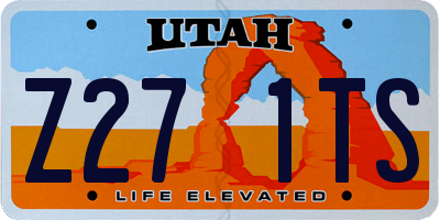 UT license plate Z271TS
