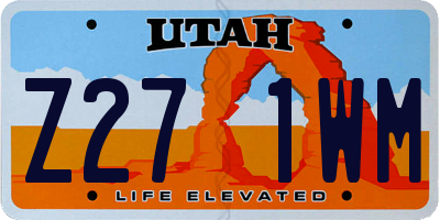 UT license plate Z271WM
