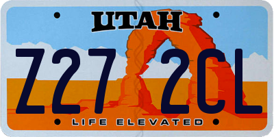 UT license plate Z272CL