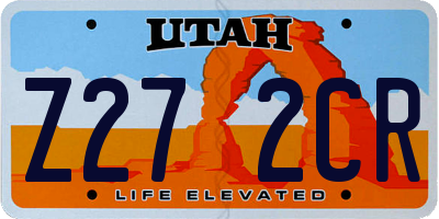 UT license plate Z272CR