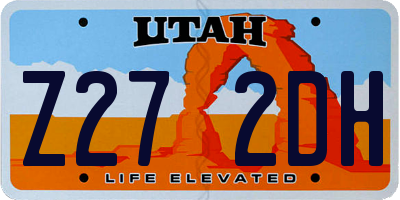 UT license plate Z272DH