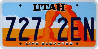 UT license plate Z272EN