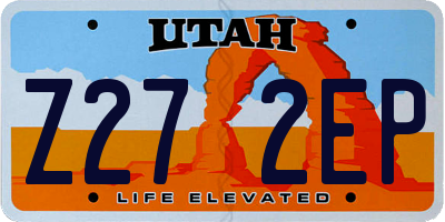 UT license plate Z272EP