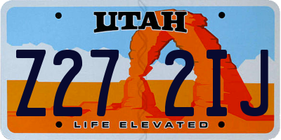 UT license plate Z272IJ