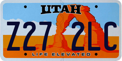 UT license plate Z272LC