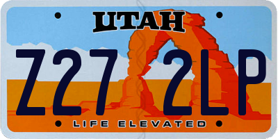 UT license plate Z272LP