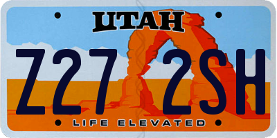 UT license plate Z272SH