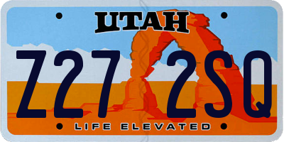 UT license plate Z272SQ
