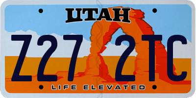 UT license plate Z272TC