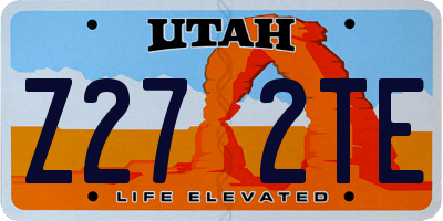 UT license plate Z272TE