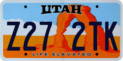 UT license plate Z272TK