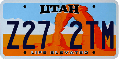 UT license plate Z272TM