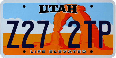 UT license plate Z272TP