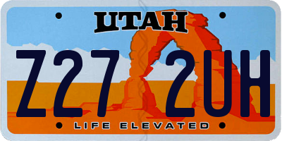 UT license plate Z272UH