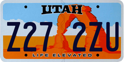 UT license plate Z272ZU