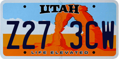 UT license plate Z273CW
