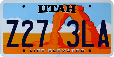 UT license plate Z273LA