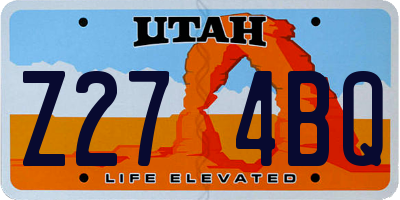 UT license plate Z274BQ