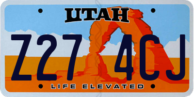 UT license plate Z274CJ