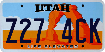 UT license plate Z274CK