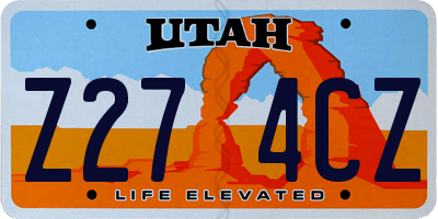 UT license plate Z274CZ