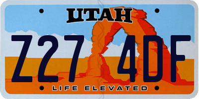 UT license plate Z274DF