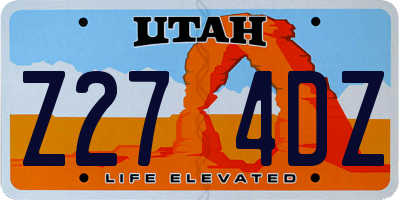 UT license plate Z274DZ