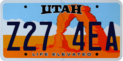 UT license plate Z274EA
