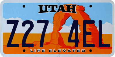 UT license plate Z274EL