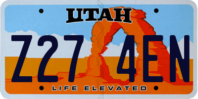 UT license plate Z274EN