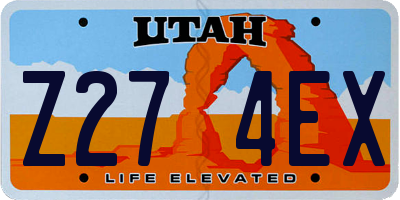 UT license plate Z274EX