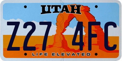UT license plate Z274FC
