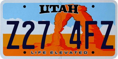 UT license plate Z274FZ