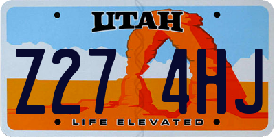 UT license plate Z274HJ