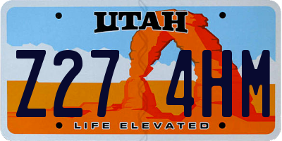 UT license plate Z274HM