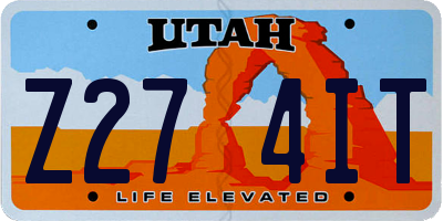 UT license plate Z274IT