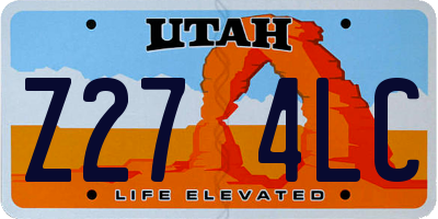 UT license plate Z274LC