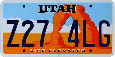 UT license plate Z274LG