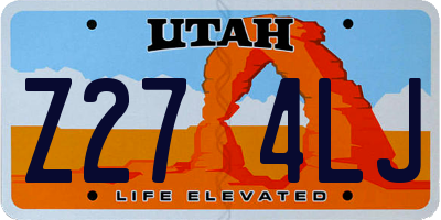 UT license plate Z274LJ