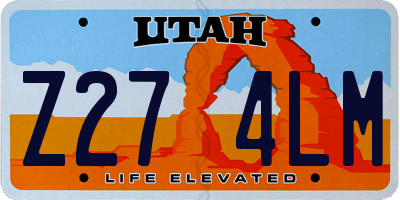 UT license plate Z274LM