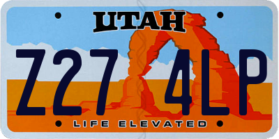 UT license plate Z274LP