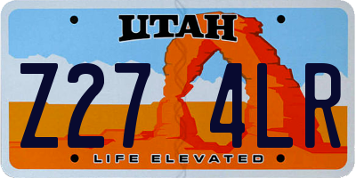UT license plate Z274LR